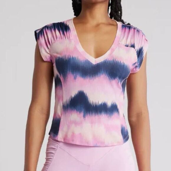 Free People Movement True North Tie Dye Workout Athletic Top NWT Size Small - Picture 1 of 7